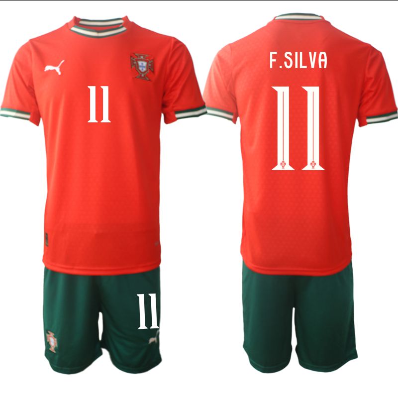 Men 2025-2026 Season Portugal home red #11 Soccer Jersey